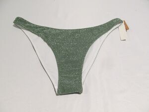 Victoria’s Secret PINK Shimmer Brazilian Bikini Bottom Pine Green M NWT Cheeky